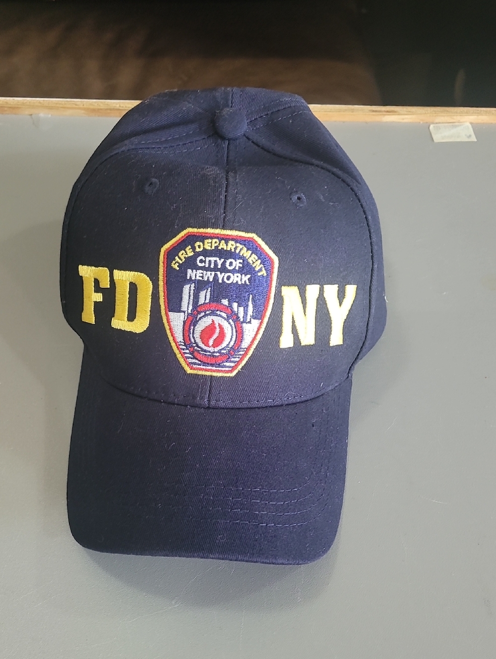 FDNY Officially Licensed Navy Blue Embroidered Cap Adjustable